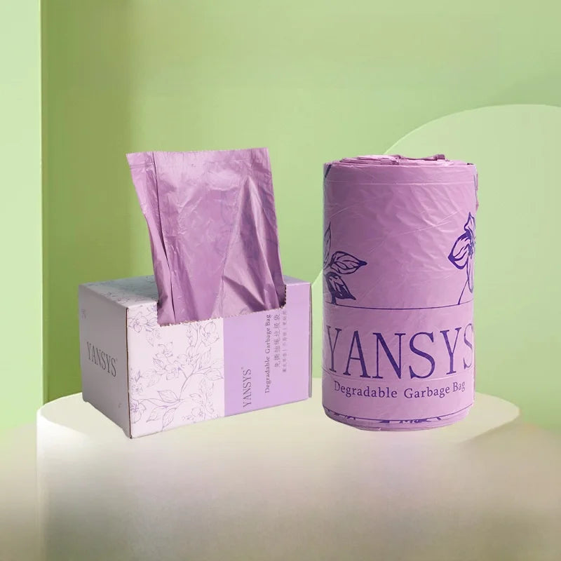 Thickened Drawstring Trash Bag Plastic Purple Home Office Use Drawstring Garbage Bag Eco-Friendly Disposable Household Item