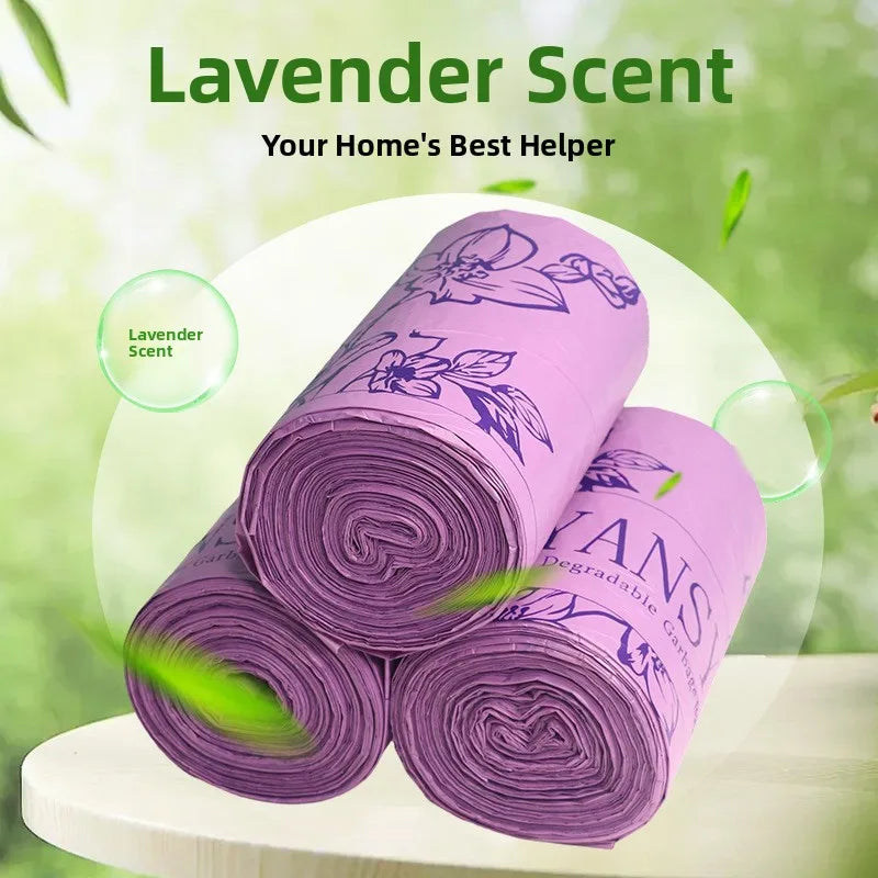 Thickened Drawstring Trash Bag Plastic Purple Home Office Use Drawstring Garbage Bag Eco-Friendly Disposable Household Item