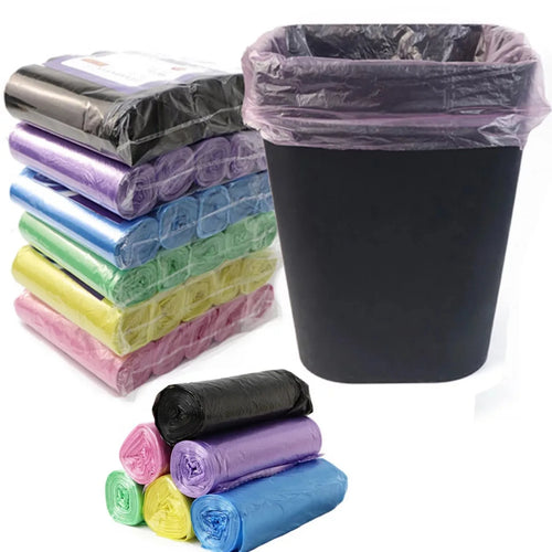 100-500 Counts Disposable Small Trash Bags Portable Pe Rubbish Bags Wastebasket Bags Small Garbage Bags Office Kitchen Waste